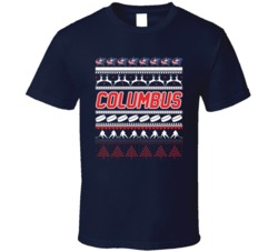 Columbus Hockey Ugly Christmas Sweater Holiday Sports Fan Gift T Shirt