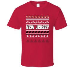 New Jersey Hockey Ugly Christmas Sweater Holiday Sports Fan Gift T Shi