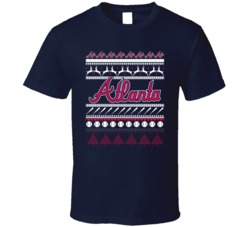 Atlanta Baseball Ugly Christmas Sweater Holiday Sports Fan Gift T Shir