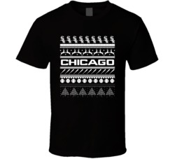 Chicago Baseball Ugly Christmas Sweater Holiday Fan Gift T Shirt