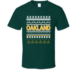 Oakland Baseball Ugly Christmas Sweater Holiday Sports Fan Gift T Shir