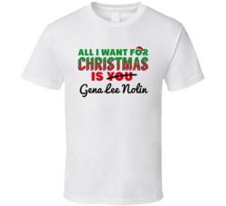 All I Want For Christmas Is Gena Lee Nolin Sexy Women Celebrity Fan T 