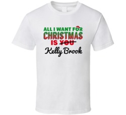 All I Want For Christmas Is Kelly Brook Sexy Women Celebrity Fan T Shi