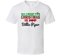 All I Want For Christmas Is Billie Piper Sexy Women Celebrity Fan T Sh