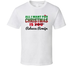 All I Want For Christmas Is Rebecca Romijn Sexy Women Celebrity Fan T 