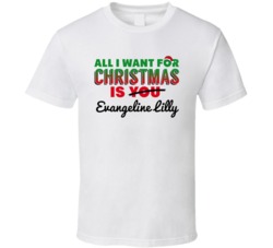 All I Want For Christmas Is Evangeline Lilly Sexy Women Celebrity Fan 