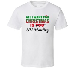 All I Want For Christmas Is Abi Harding Sexy Women Celebrity Fan T Shi