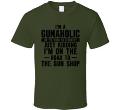 Gunaholic On The Road To Recovery Gun Show Worn Look T Shirt