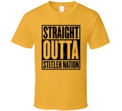 Straight Outta Steeler Nations Pittsburgh Football T Shirt