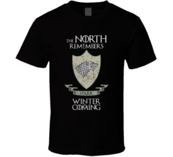 The North Remembers Stark Winter Is Coming Game Of Thrones T Shirt