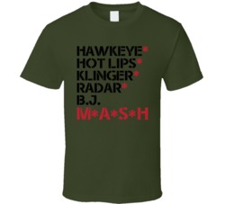 MASH TV Characters Hawkeye Hot Lips Klinger T Shirt