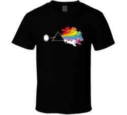 Digimon Pink Floyd Prism Worn Look T Shirt