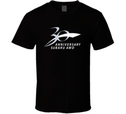 30th Anniversary Subaru AWD Automobile Car Parts Cool Brand Logo T Shi
