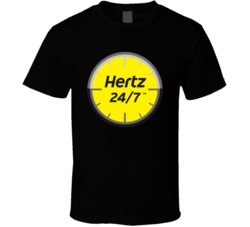 Hertz 24 7 Rental Services Automobile Car Parts Cool Brand Logo T Shir