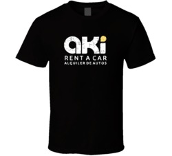 AKI Rent A Car Automobile Auto Motor Parts Cool Brand Logo Emblem T Sh