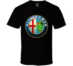 Alfa Romeo Automobile Car Motor Parts Cool Brand Logo Emblem T Shirt
