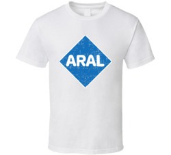 ARAL Automobile Car Parts Cool Distressed Style Brand Logo Emblem T Sh