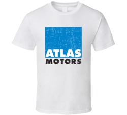 Atlas Motors Automobile Car Parts Cool Distressed Style Brand Logo Emb