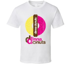 Dinna Donuts Logo Popular Dessert Craving Restaurant Cafe Shop Food Fa