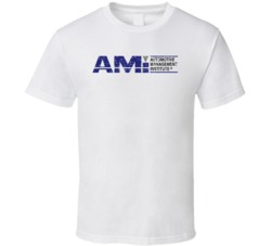 AMI Automobile Car Parts Cool Distressed Style Brand Logo Emblem T Shi