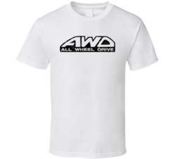 AWD All Wheel Drive Automobile Car Parts Cool Distressed Style Brand L