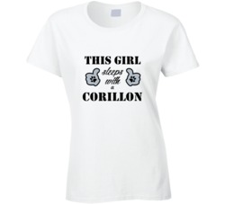 This Girl Sleeps With a Corillon Dog Lover T shirt