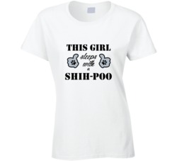 This Girl Sleeps With a Shih-Poo Dog Lover T shirt