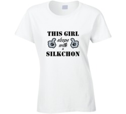 This Girl Sleeps With a Silkchon Dog Lover T shirt