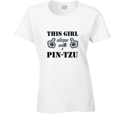 This Girl Sleeps With a Pin-Tzu Dog Lover T shirt