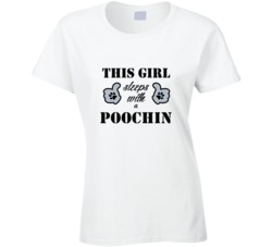 This Girl Sleeps With a Poochin Dog Lover T shirt
