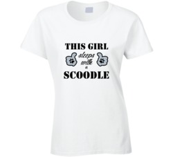 This Girl Sleeps With a Scoodle Dog Lover T shirt