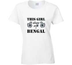 This Girl Sleeps With a Bengal Dog Lover T shirt