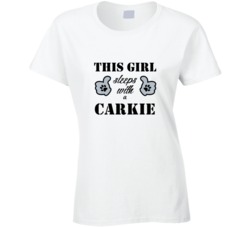 This Girl Sleeps With a Carkie Dog Lover T shirt