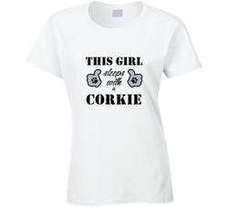 This Girl Sleeps With a Corkie Dog Lover T shirt
