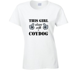 This Girl Sleeps With a Coydog Dog Lover T shirt