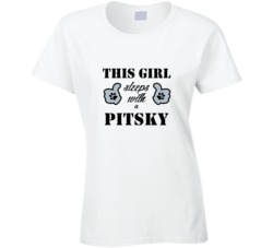 This Girl Sleeps With a Pitsky Dog Lover T shirt