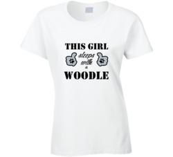 This Girl Sleeps With a Woodle Dog Lover T shirt