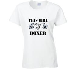 This Girl Sleeps With a Boxer Dog Lover T shirt
