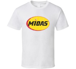 Midas Automobile Car Truck Motorcycle Auto Parts Cool Distressed Style