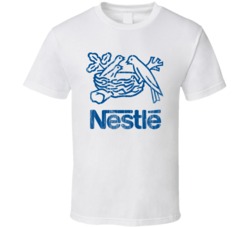 Nestle Logo Popular Chocolate Sweets Dessert Brand Food Fan Gift T Shi