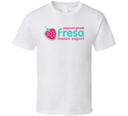 Fresa Logo Popular Frozen Yogurt Brand Company Food Fan Gift T Shirt