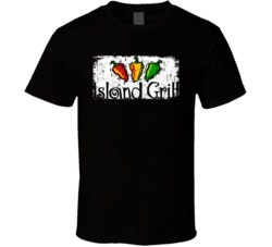 Island Grill Logo Popular Jamaican Restaurant Food Fan Gift T Shirt