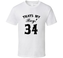 That's My Boy! Number 34 Proud Sports Parent T shirt