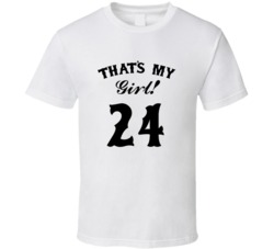 That's My Girl! Number 24 Proud Sports Parent T shirt