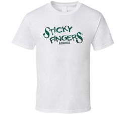Sticky Fingers Ribhouse Cool Popular Food Drink Restaurant Brand Logo 