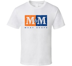 M&M Meat Shop Cool Popular Food Drink Restaurant Brand Logo Gift T