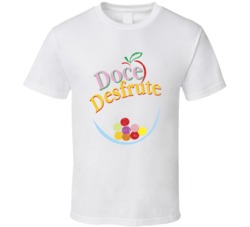 Doce Desfrute Cool Popular Food Drink Restaurant Brand Logo Gift T Shi