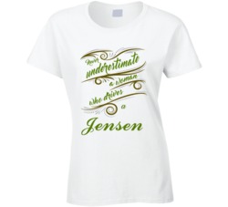 Never Underestimate Woman Who Drives Jensen Car T shirt