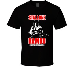 Rambo First Blood Part 2 Movie Poster T Shirt