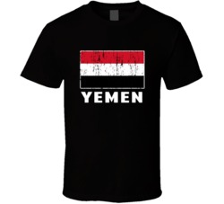 Yemen Country Flag Patriotic Distressed T Shirt